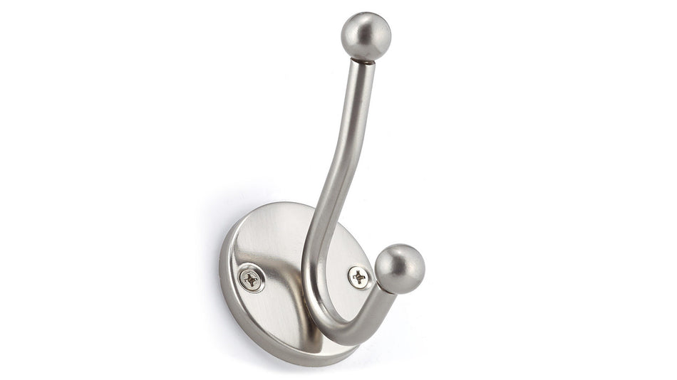 Richelieu NH2143021195: 3-7/8" Utility Double Wall Hook - Brushed Nickel
