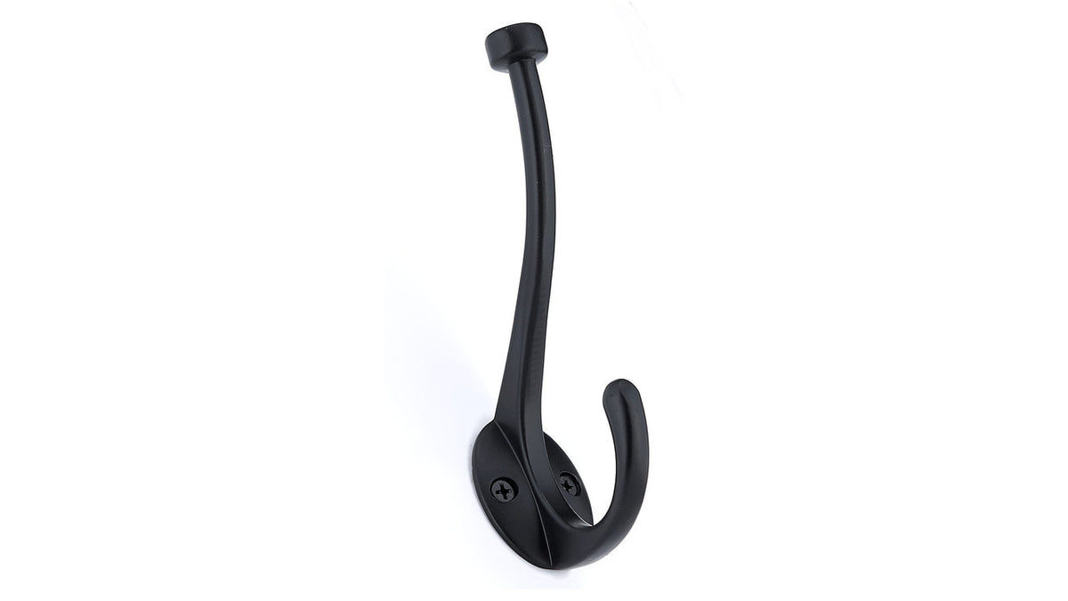 Richelieu RH026200900: 5-13/16" Transitional Double Wall Hook - Matte Black