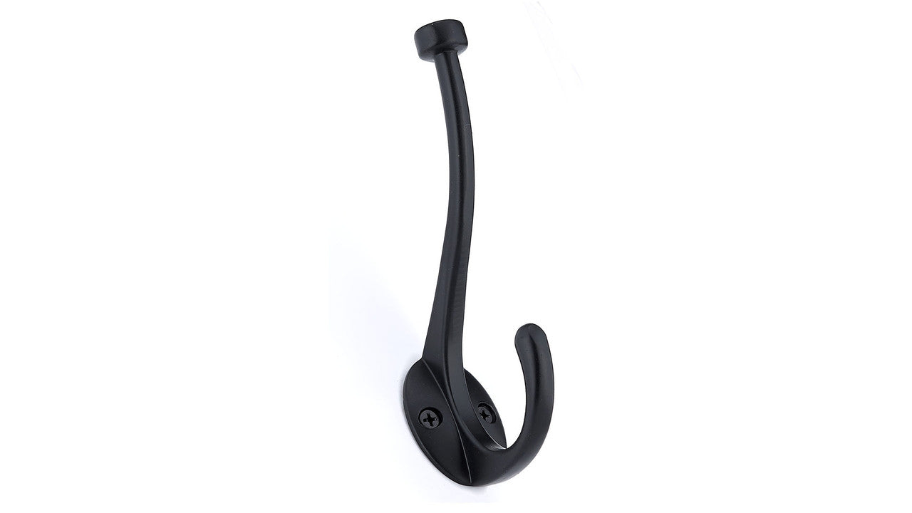 Richelieu RH026200900: 5-13/16" Transitional Double Wall Hook - Matte Black
