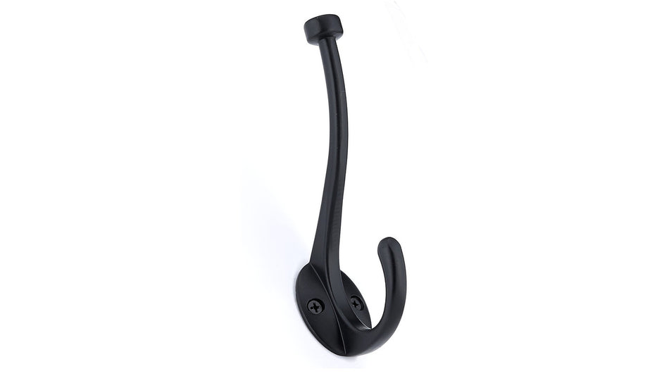 Richelieu RH026200900: 5-13/16" Transitional Double Wall Hook - Matte Black