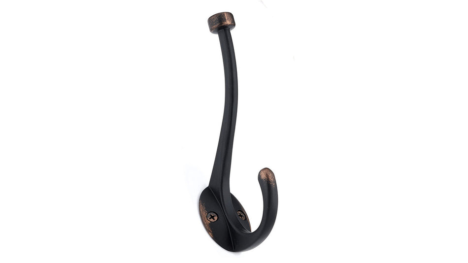 Richelieu RH026200BORB: 5-13/16" Transitional Double Wall Hook - Brushed Oil Rubbed Bronze