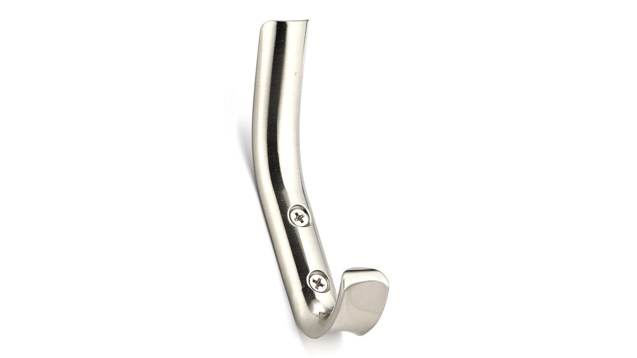 Richelieu RH1143021195: 4-3/8" Contemporary Double Wall Hook - Brushed Nickel