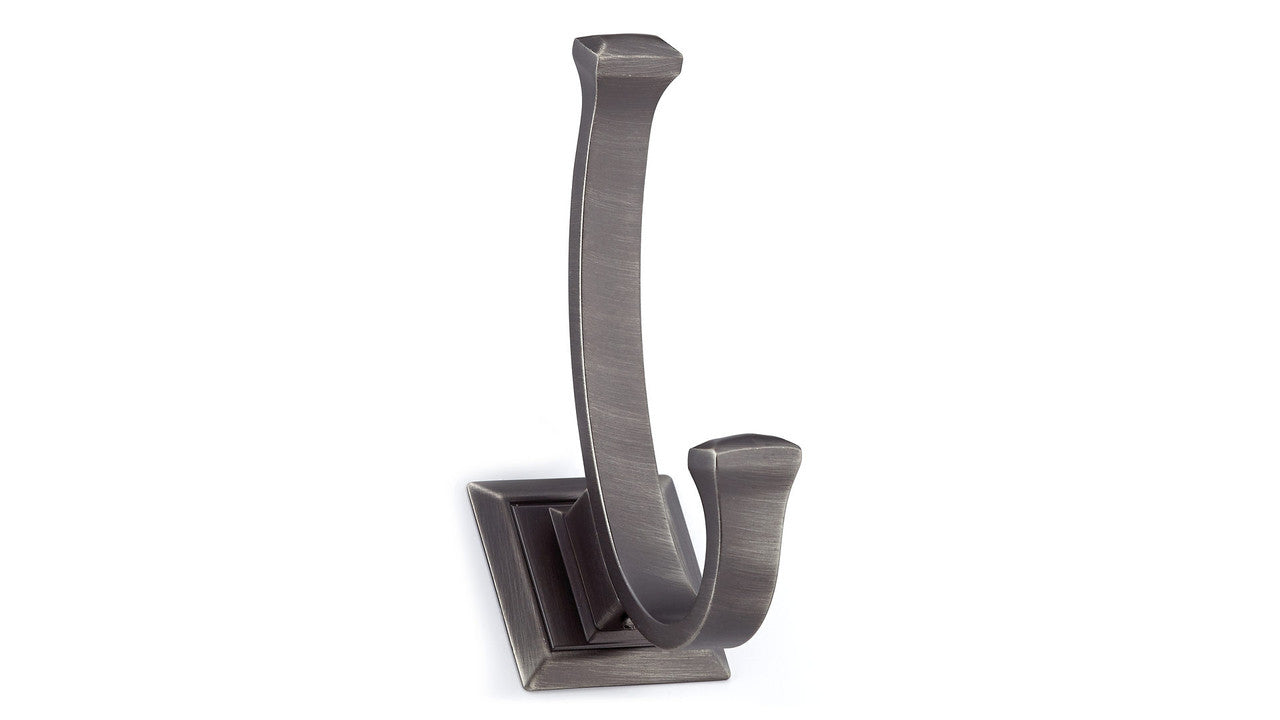 Richelieu RH1173021143: 5-1/8" Transitional Double Wall Hook - Antique Nickel