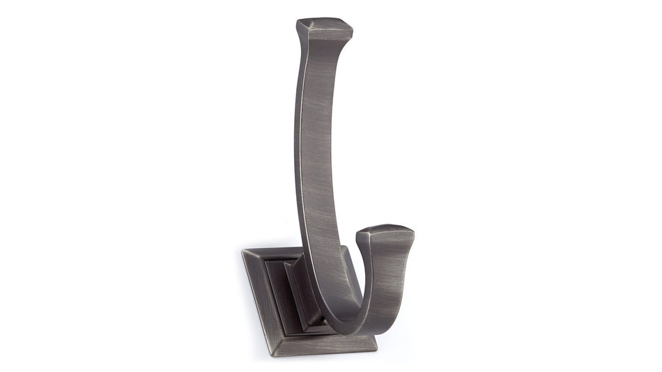 Richelieu RH1173021143: 5-1/8" Transitional Double Wall Hook - Antique Nickel