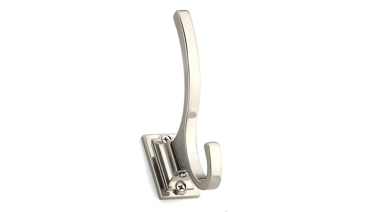 Richelieu RH1233021195: 5" Transitional Double Wall Hook - Brushed Nickel