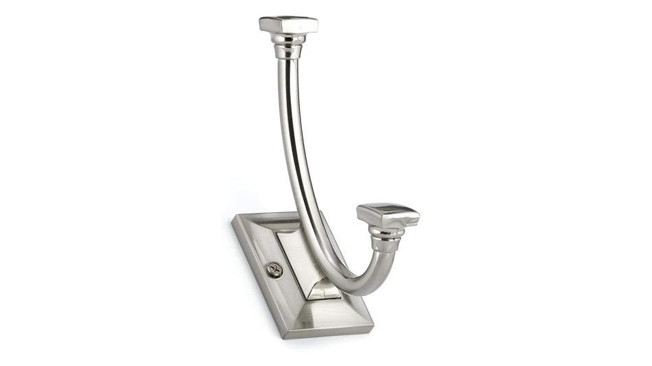 Richelieu RH1243021195: 5-5/16" Transitional Double Wall Hook - Brushed Nickel