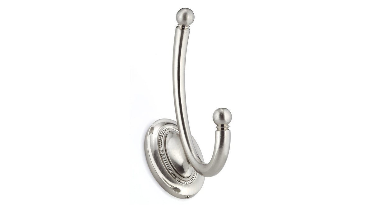 Richelieu RH1403021195: 5-9/16" Classic Victoria Double Wall Hook - Brushed Nickel