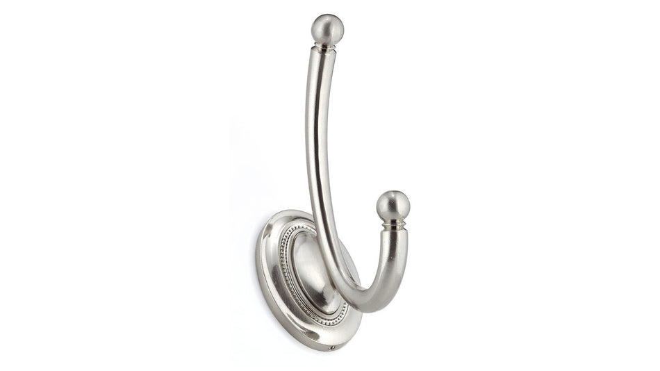 Richelieu RH1403021195: 5-9/16" Classic Victoria Double Wall Hook - Brushed Nickel