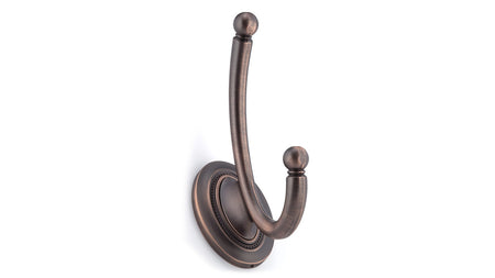 Richelieu RH1403021BORB: 5-9/16" Classic Victoria Double Wall Hook - Brushed Oil Rubbed Bronze