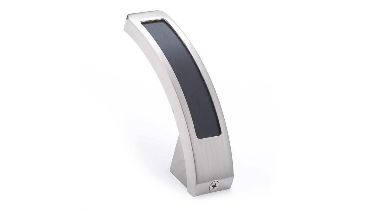 Richelieu RH1543011195: 4" Contemporary Geometric Single Wall Hook - Brushed Nickel/Black