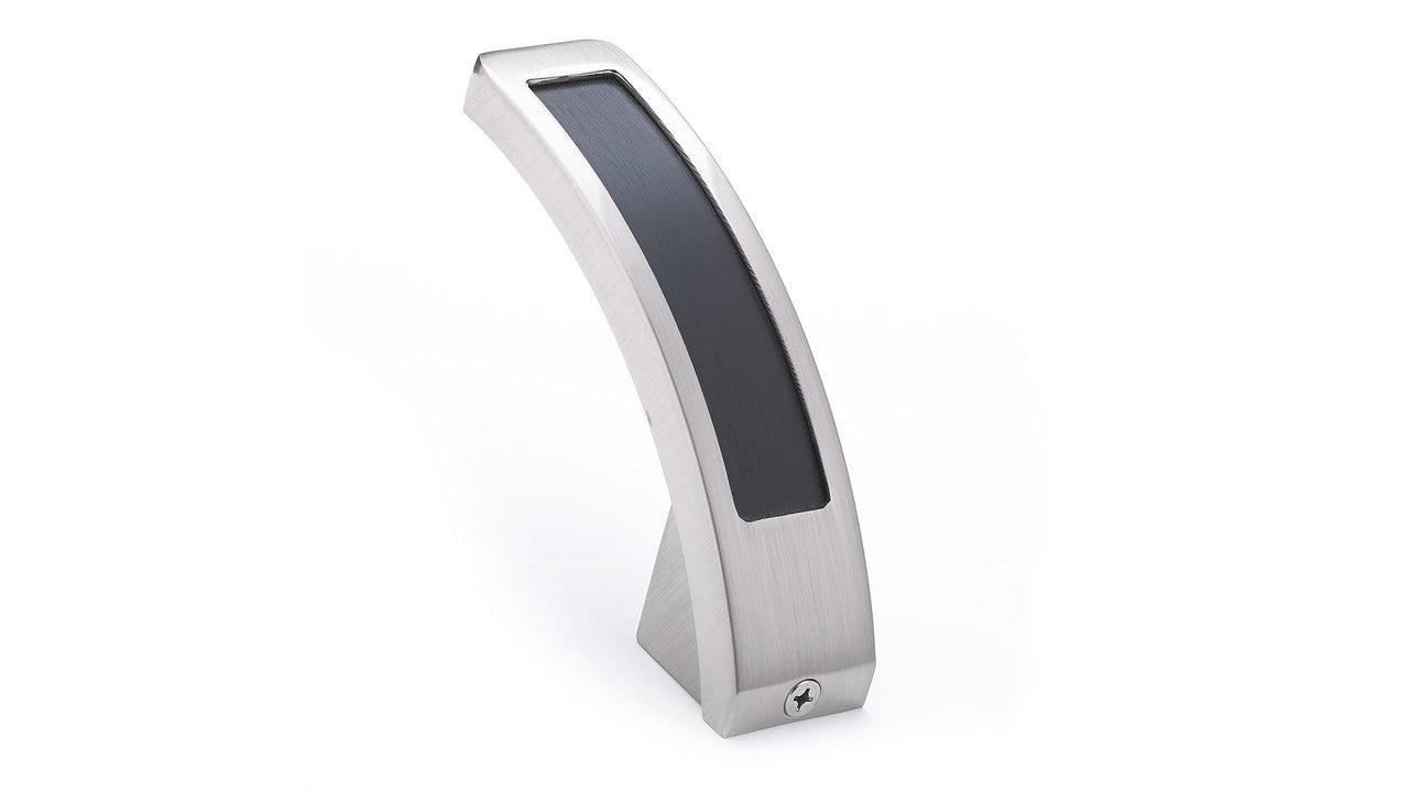 Richelieu RH1543011195: 4" Contemporary Geometric Single Wall Hook - Brushed Nickel/Black