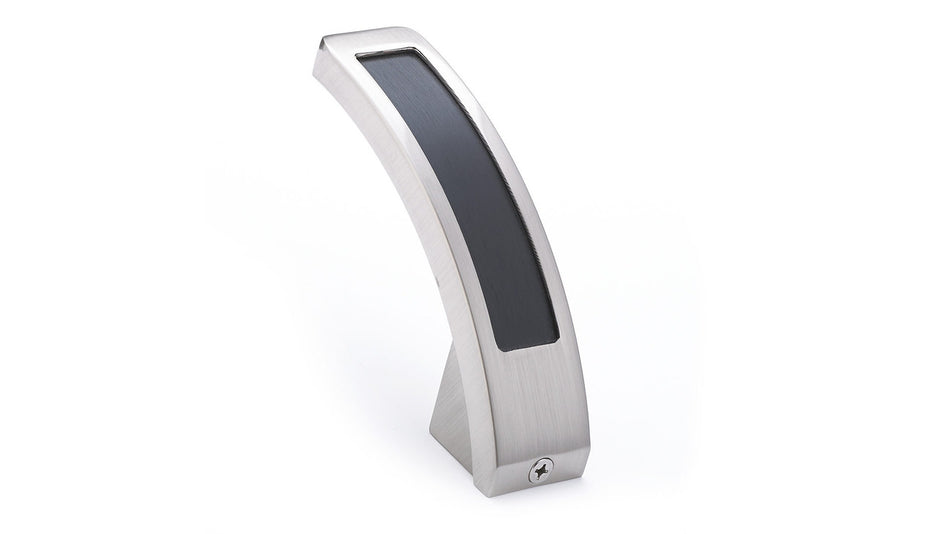 Richelieu RH1543011195: 4" Contemporary Geometric Single Wall Hook - Brushed Nickel/Black