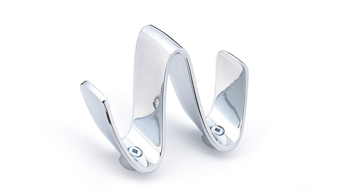 Richelieu RH1823011140: 2-3/8" Contemporary Wave-Inspired Wall Hook - Polished Chrome