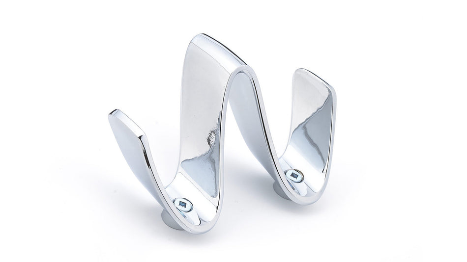 Richelieu RH1823011140: 2-3/8" Contemporary Wave-Inspired Wall Hook - Polished Chrome