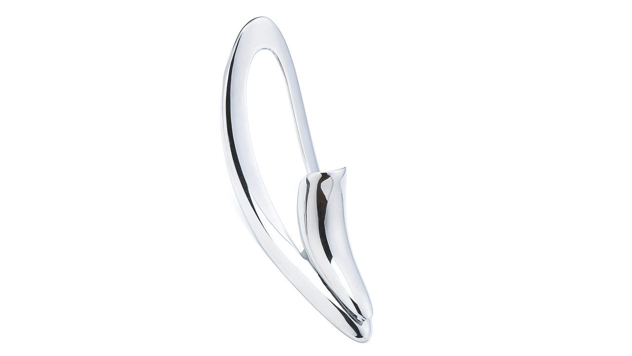 Richelieu RH1843011140: 5-3/16" Contemporary Calla Lilly-Inspired Double Wall Hook - Polished Chrome