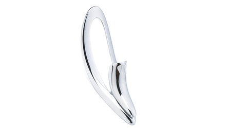 Richelieu RH1843011140: 5-3/16" Contemporary Calla Lilly-Inspired Double Wall Hook - Polished Chrome