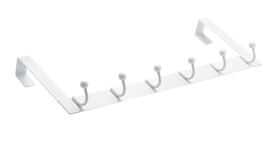 Richelieu T1790130: 20" Utility 6-Hook Over The Door Rack - White