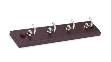 Richelieu T35209184: 8-5/8" Utility 4-Hook Key Wall Rack - Matte Nickel