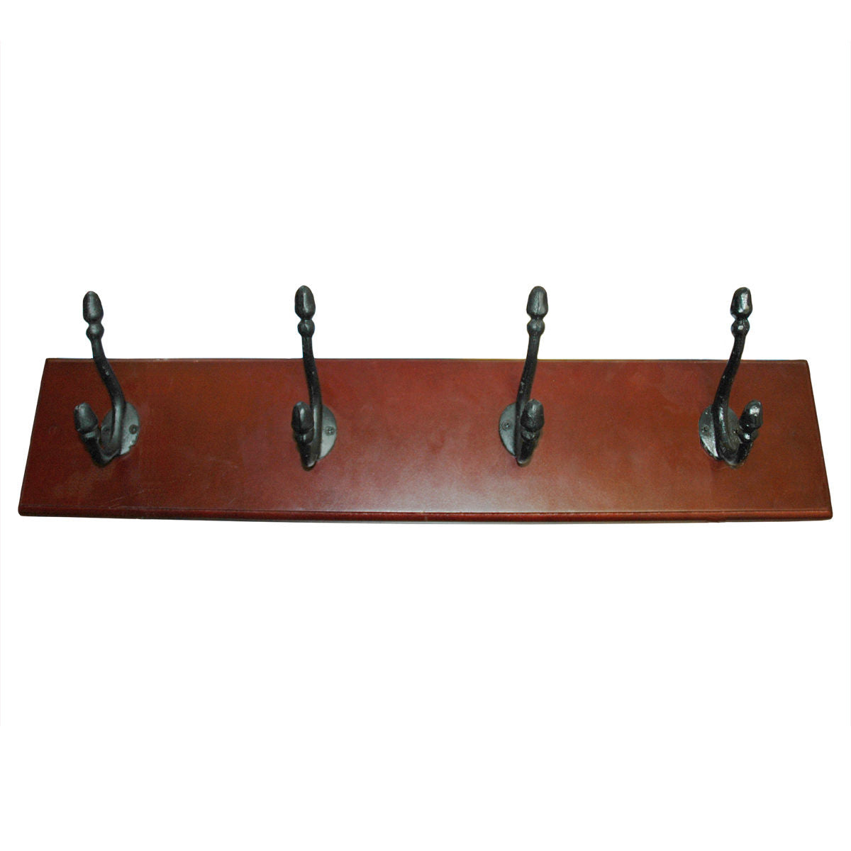 Richelieu T37923900: 24" Classic 4-Hook Wall Rack - Matte Black/Cherry