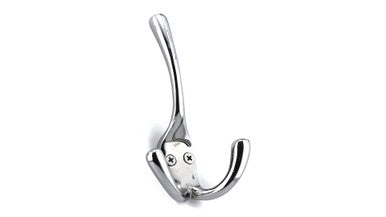 Richelieu T5611140: 4-1/2" Utility Triple Wall Hook - Polished Chrome