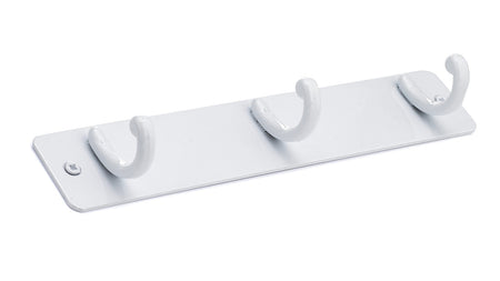 Richelieu T562030: 9" Utility 3-Hook Wall Rack - White