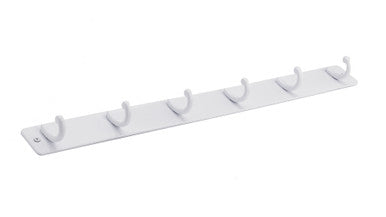 Richelieu T562230: 19-5/8" Utility 6-Hook Wall Rack - White