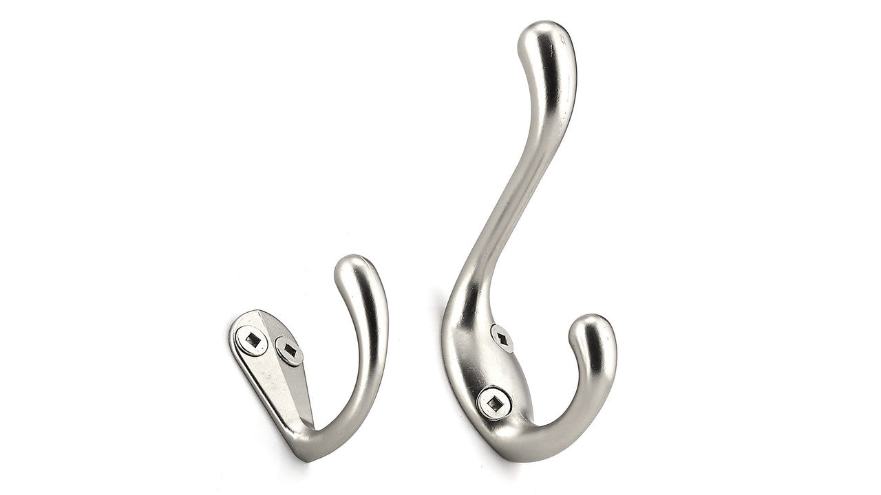 Richelieu T60621184: 3-1/4" Utility Large and Small Wall Hooks (6-pack) - Matte Nickel