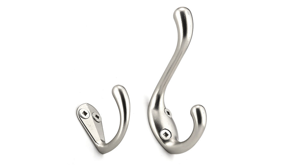 Richelieu T60621184: 3-1/4" Utility Large and Small Wall Hooks (6-pack) - Matte Nickel