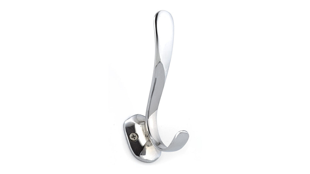 Richelieu T6210140: 4-9/16" Minimalist Double Wall Hook - Polished Chrome