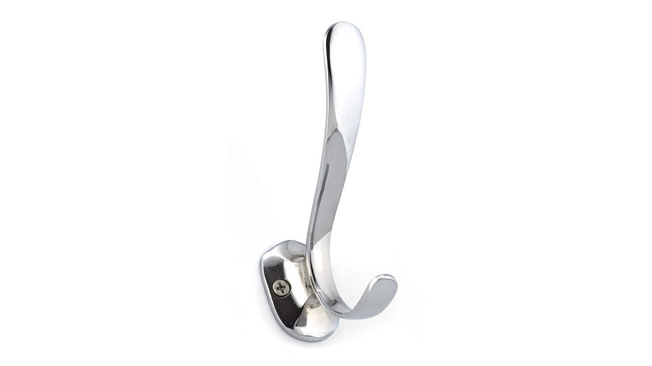 Richelieu T6210140: 4-9/16" Minimalist Double Wall Hook - Polished Chrome