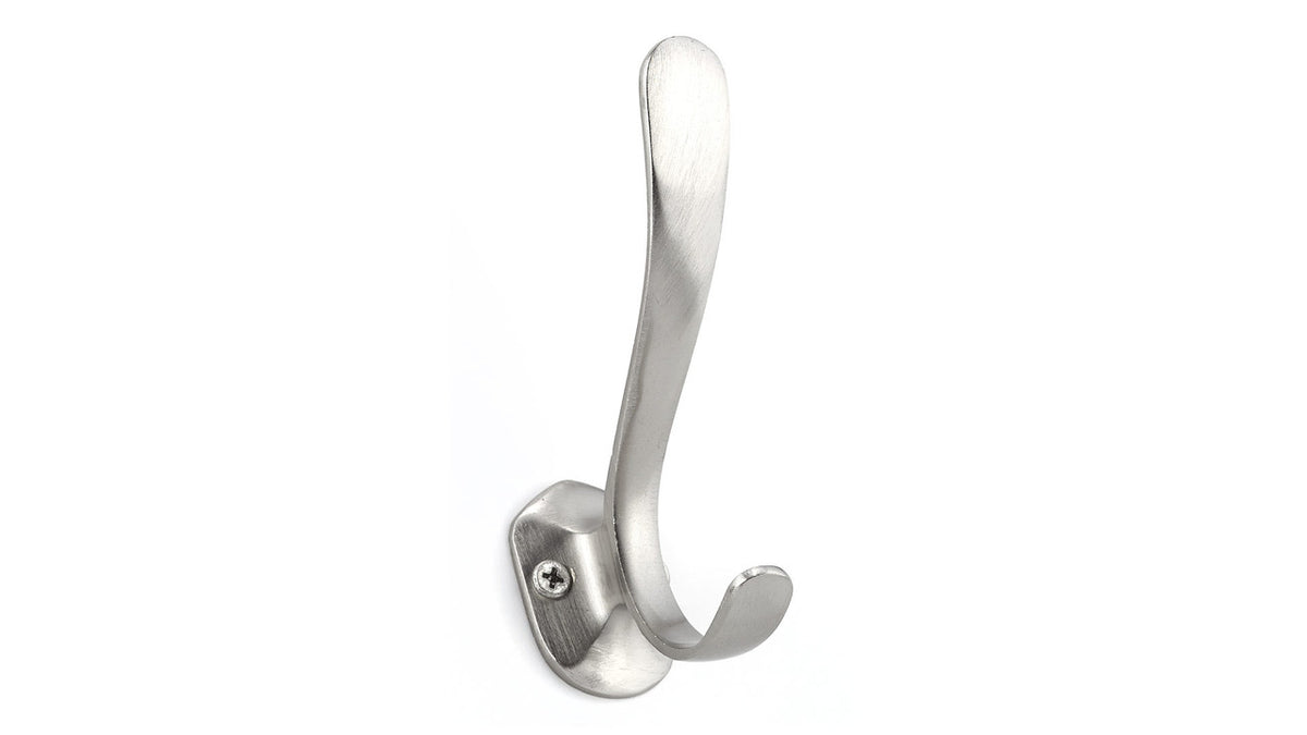 Richelieu T6210195: 4-9/16" Minimalist Double Wall Hook - Brushed Nickel