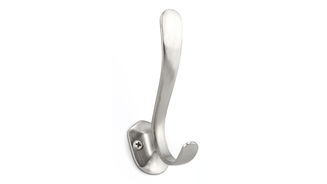 Richelieu T6210195: 4-9/16" Minimalist Double Wall Hook - Brushed Nickel