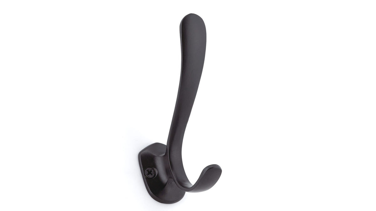 Richelieu T6210900: 4-9/16" Minimalist Double Wall Hook - Matte Black