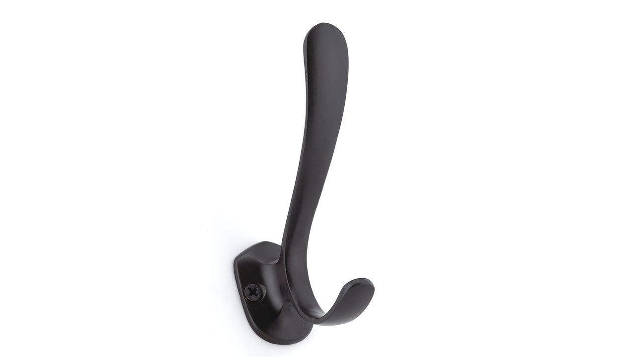 Richelieu T6210900: 4-9/16" Minimalist Double Wall Hook - Matte Black
