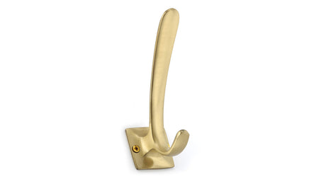 Richelieu T6216160: 4-9/16" Contemporary Double Wall Hook - Satin Brass