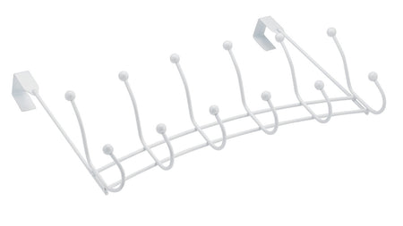 Richelieu T7260130: 20" Utility Wire 6-Hook Over The Door Rack - White