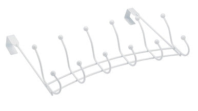 Richelieu T7260130: 20" Utility Wire 6-Hook Over The Door Rack - White