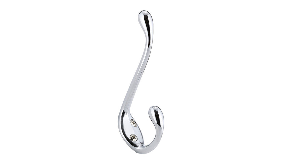 Richelieu T78309140: 4-7/16" Utility Double Wall Hook (3-pack) - Polished Chrome