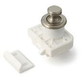 Sugatsune TLP-BB/SN: Round Push Button Latch - Satin Nickel