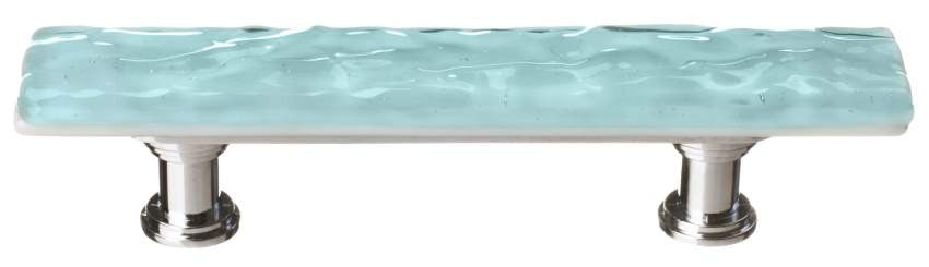Sietto SP-208: 3" cc Skinny Glacier Cabinet Pull - Light Aqua