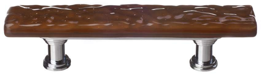 Sietto SP-209: 3" cc Skinny Glacier Cabinet Pull - Woodland Brown