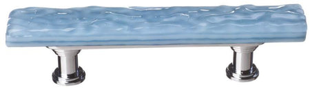 Sietto SP-215: 3" cc Skinny Glacier Cabinet Pull - Powder Blue