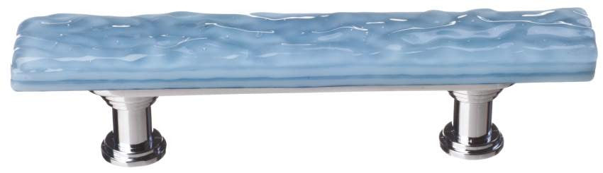 Sietto SP-215: 3" cc Skinny Glacier Cabinet Pull - Powder Blue
