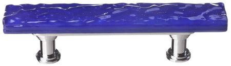 Sietto SP-221: 3" cc Skinny Glacier Cabinet Pull - Deep Cobalt Blue