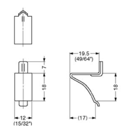 Sugatsune SPB-20: Shelf Support - Satin Stainless Steel