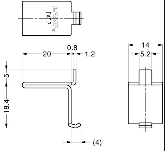 Sugatsune SPF-20: Shelf Support - Satin Stainless Steel