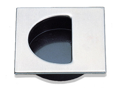 Sugatsune SP-35/S: 44mm Recessed Pull - Satin Stainless Steel/Black