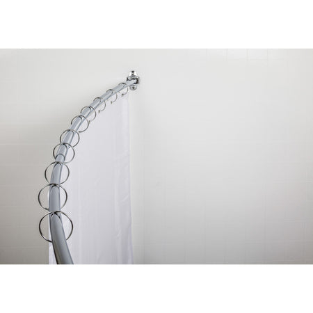 Elements SR02-PC-R: Adjustable Curved Shower Rod - Polished Chrome