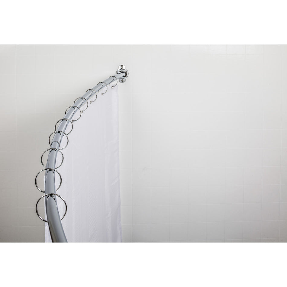 Elements SR02-PC-R: Adjustable Curved Shower Rod - Polished Chrome