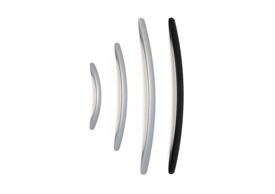 Sugatsune SRH-128SL-M4: 128mm cc Curved Handle - Anodized Aluminum